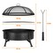 29inch Fire Pit, Wood Burning Fire Bonfire Pits Outdoor BBQ Grill Fire Pit Bowl for Camp
